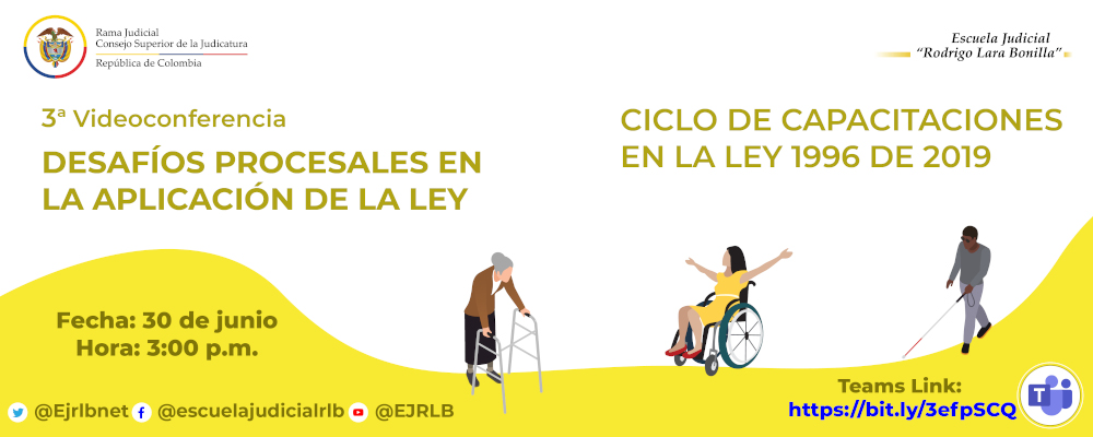 CICLO DE CAPACITACIONES EN LA LEY 1996 DE 2019   3ª VIDEOCONFERENCIA  “DESAFÍOS PROCESALES”