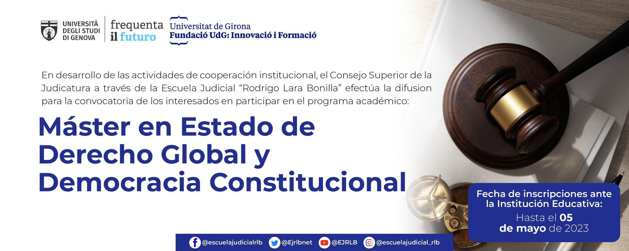 MÁSTER EN ESTADO DE DERECHO GLOBAL Y DEMOCRACIA CONSTITUCIONAL