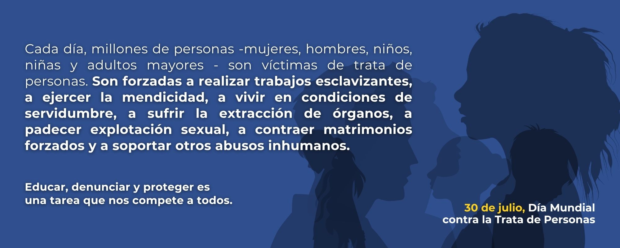 30 de julio, Día Mundial contra la Trata de Personas