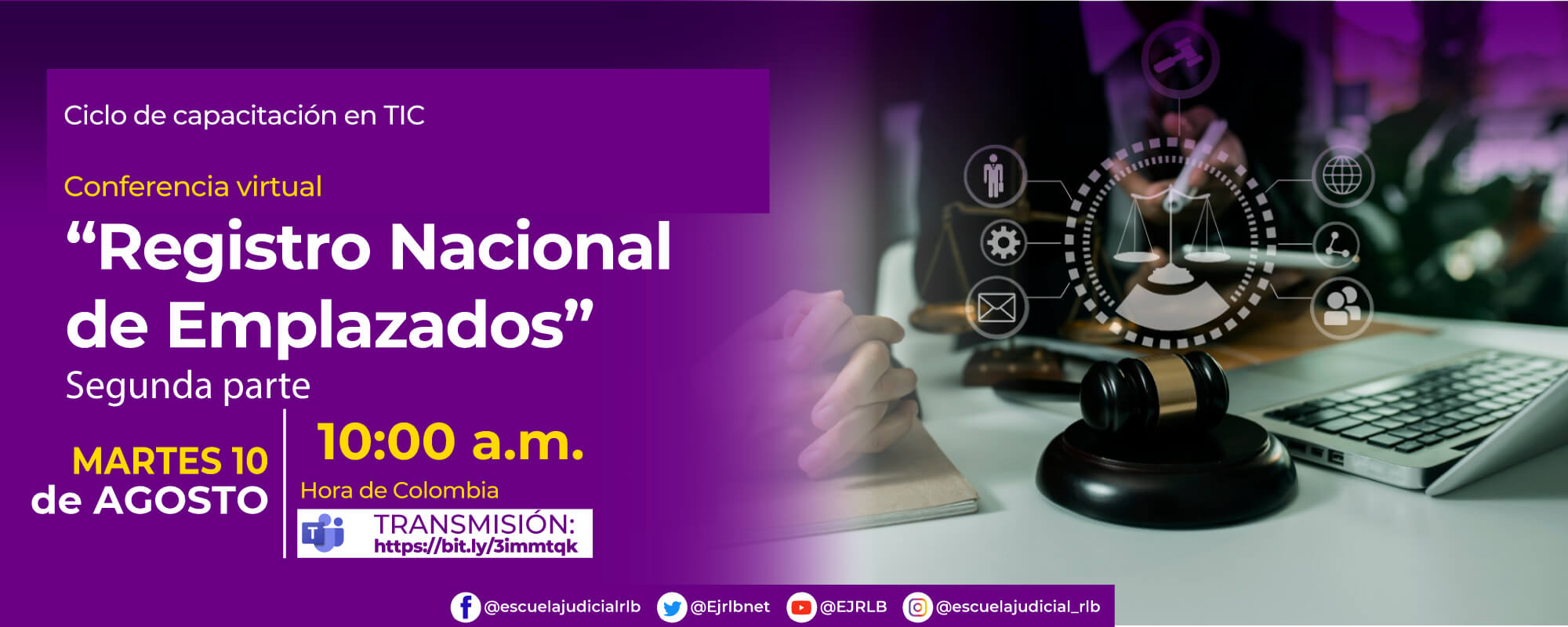 Conferencia Virtual: “Registro Nacional de Emplazados 2da Parte.” 