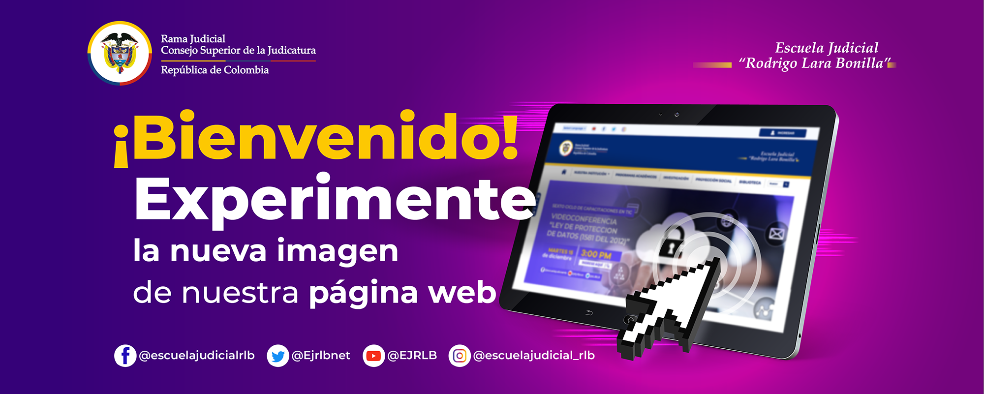 nueva imagen pagina web de la escuela judicial