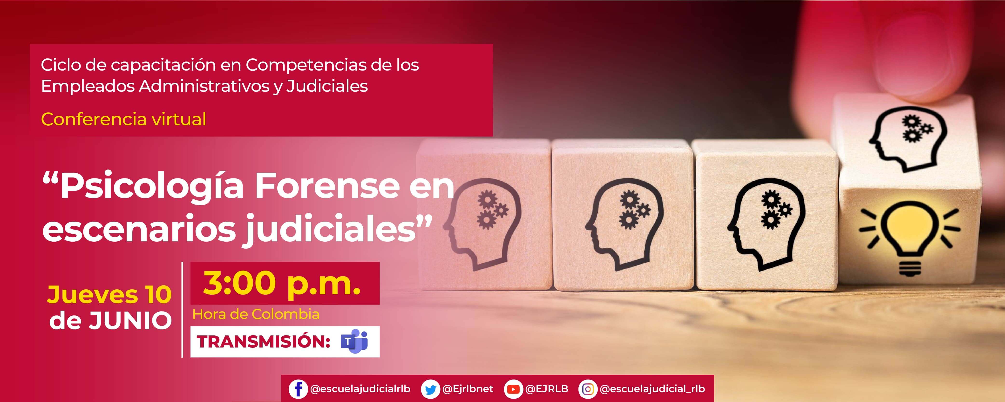 5a Conferencia Virtual: “PSICOLOGÍA FORENSE EN ESCENARIOS JUDICIALES”.