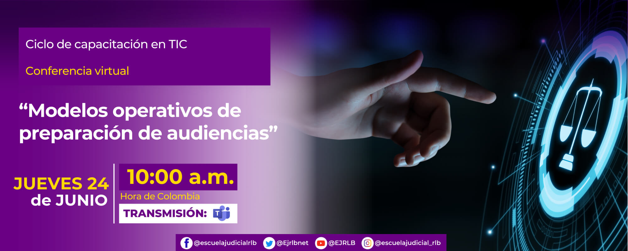 Conferencia Virtual: “Modelos Operativos de Preparación de Audiencias”.