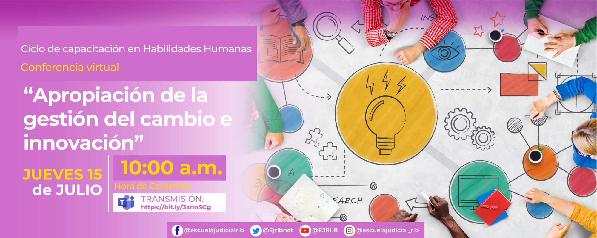 4a Conferencia Virtual: “APROPIACIÓN DE LA GESTIÓN DEL CAMBIO E INNOVACIÓN”.