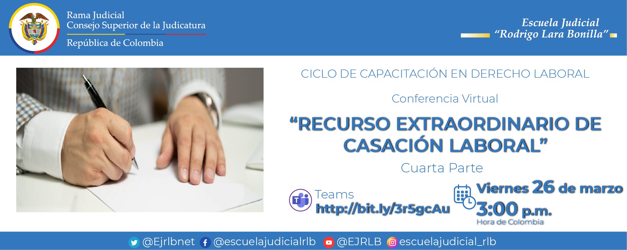  CICLO DE FORMACIÓN EN DERECHO LABORAL, CONFERENCIA VIRTUAL: "RECURSO EXTRAORDINARIO DE CASACIÓN LABORAL” 4° parte