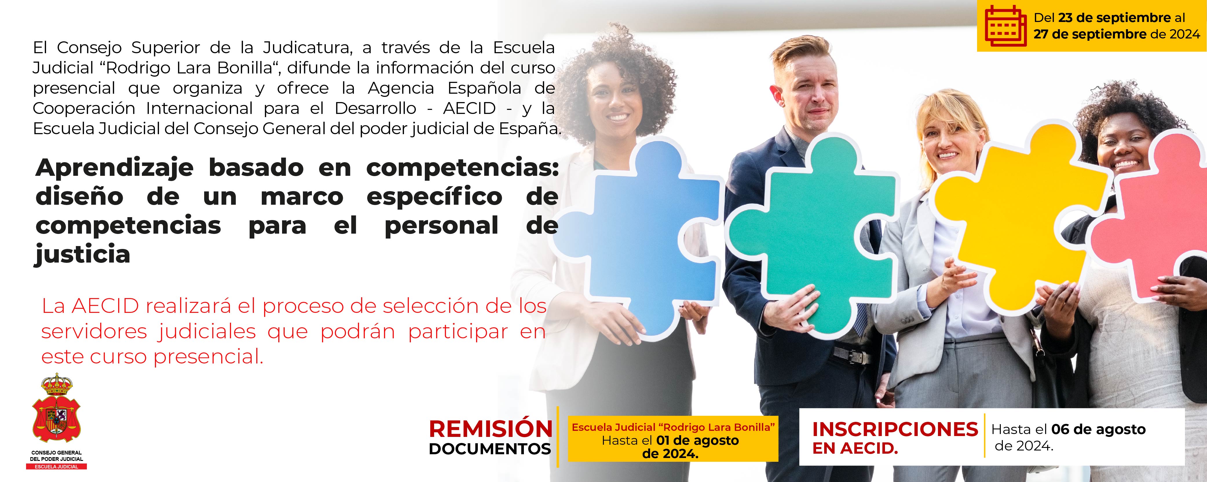 PRESELECCIÓN DE SERVIDORES JUDICIALES PARA PARTICIPAR EN EL CURSO OFERTADO POR AECID