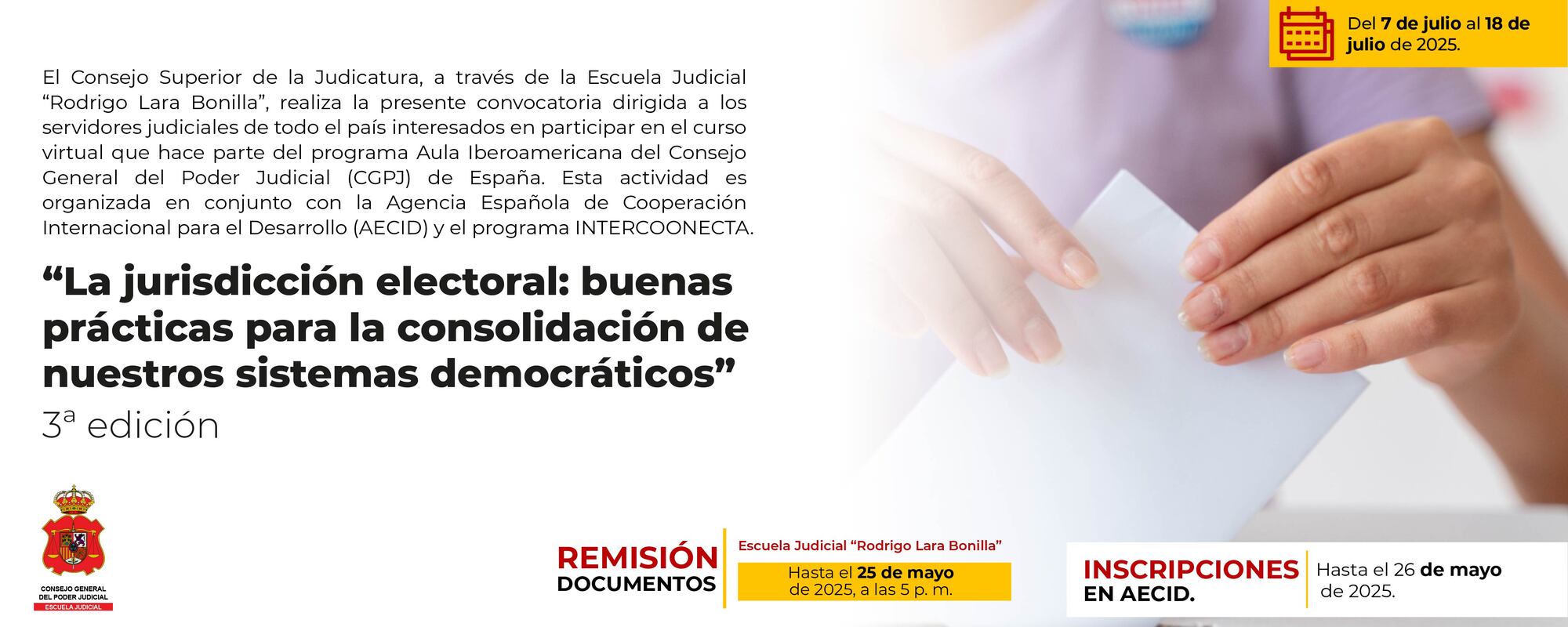 La jurisdicción electoral: buenas prácticas para la consolidación de nuestros sistemas democráticos. Tercera edición
