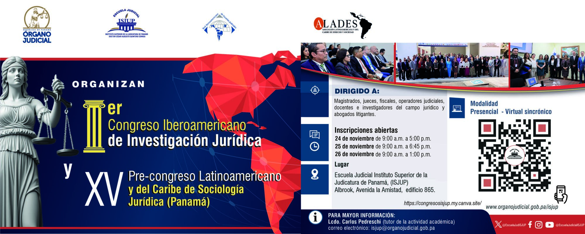 Primer Congreso Iberoamericano de Investigación Jurídica y XV Pre-congreso Latinoamericano y del Caribe de Sociología Jurídica (Panamá)