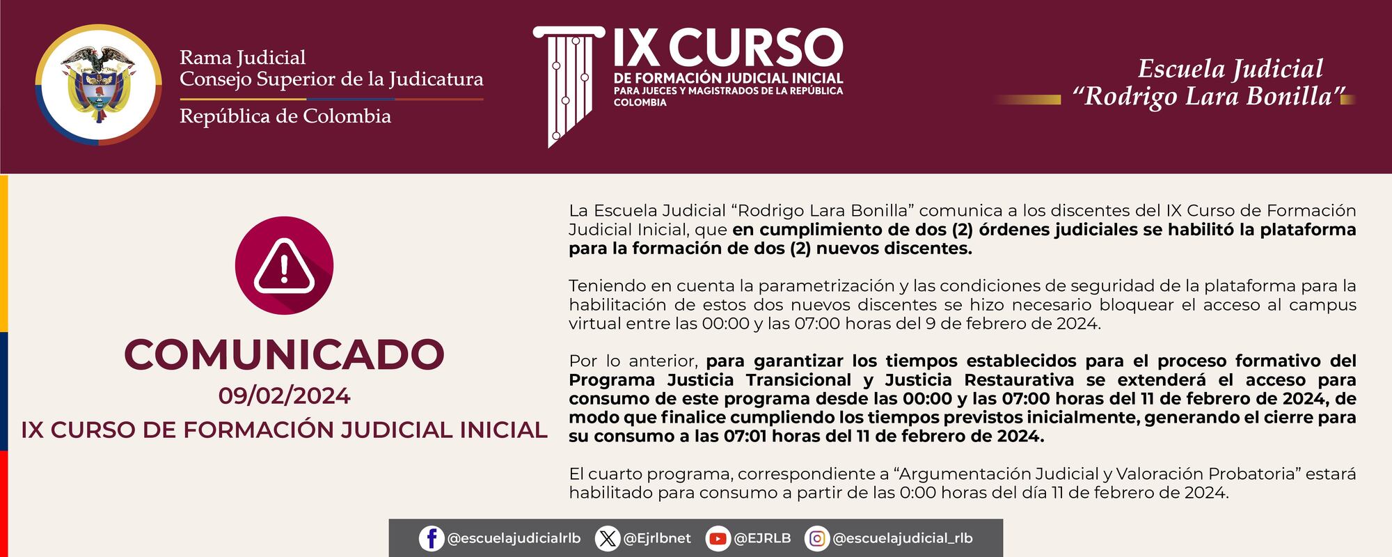 #CápsulaInformativa | IX CURSO DE FORMACIÓN JUDICIAL 