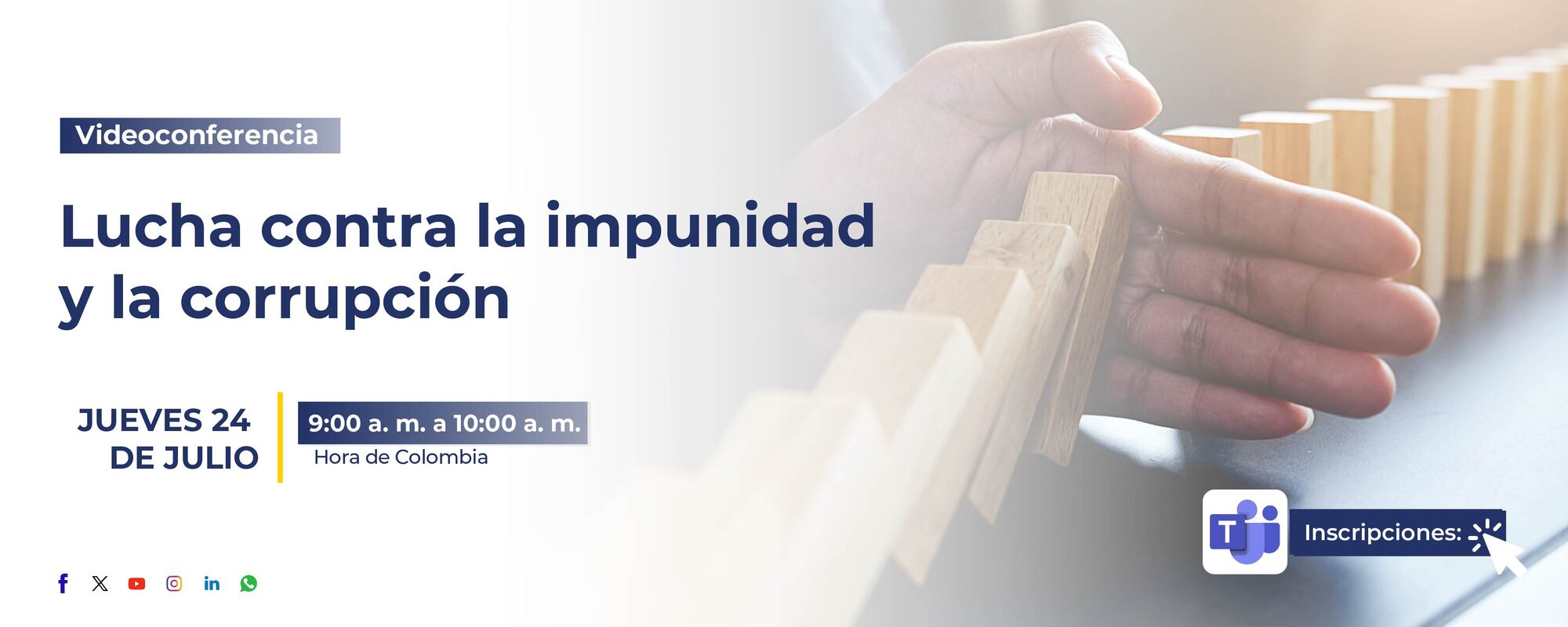 Videoconferencia    Lucha contra la impunidad y la corrupción   Perteneciente al subprograma de formación de Lucha Contra la Impunidad y la Corrupción