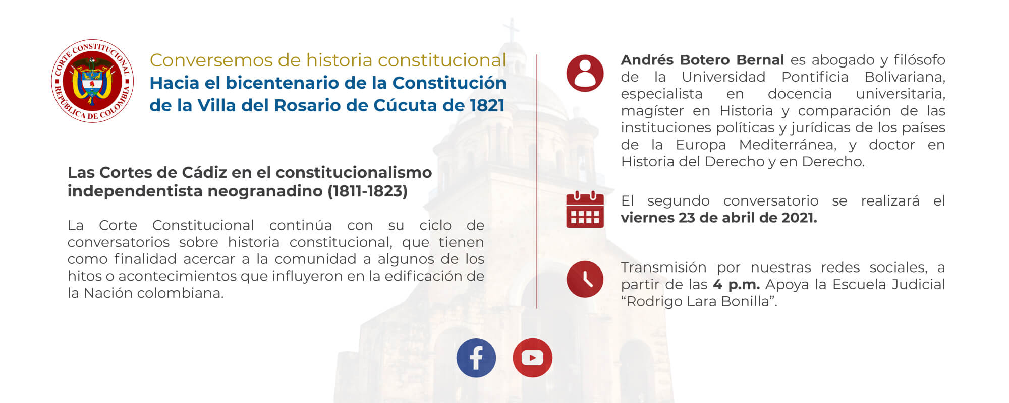 2ª Conferencia Virtual: “Las Cortes de Cádiz en el constitucionalismo independentista neogranadino (1811-1823)
