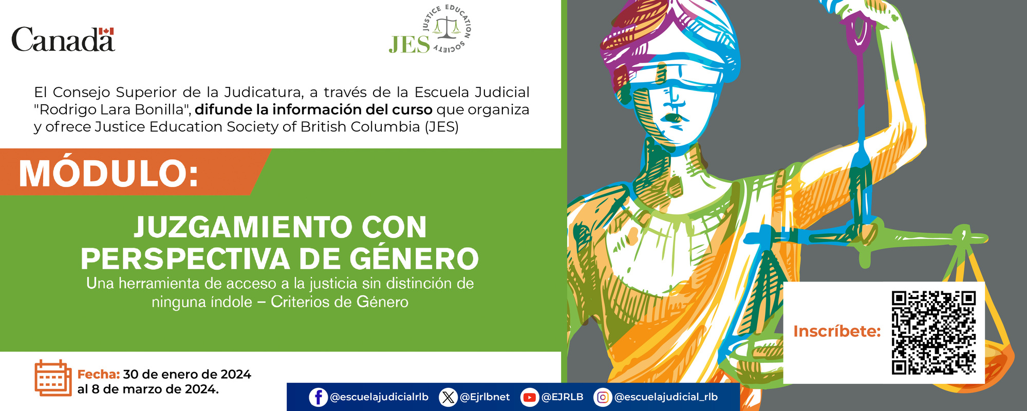 DIFUSIÓN DEL CURSO   “JUZGAMIENTO CON PERSPECTIVA DE GÉNERO EN EL   DELITO DE TRATA DE PERSONAS”