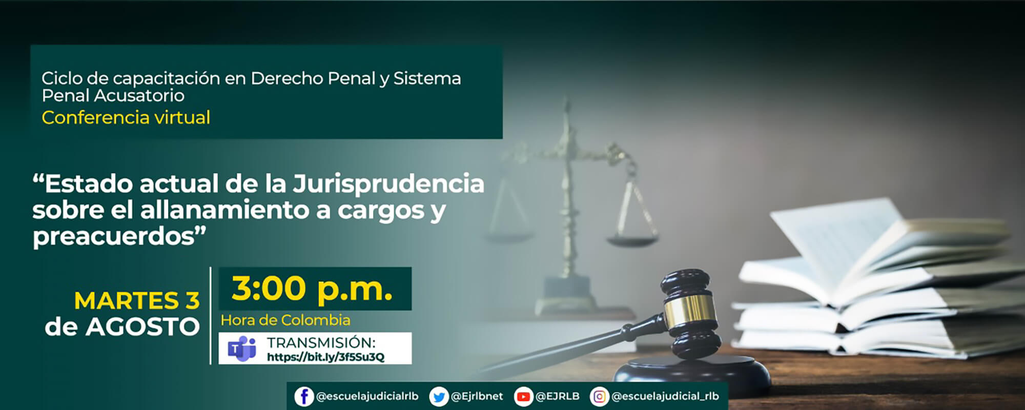 11ª Conferencia Virtual: “ESTADO ACTUAL DE LA JURISPRUDENCIA SOBRE EL ALLANAMIENTO A CARGOS Y PREACUERDOS”