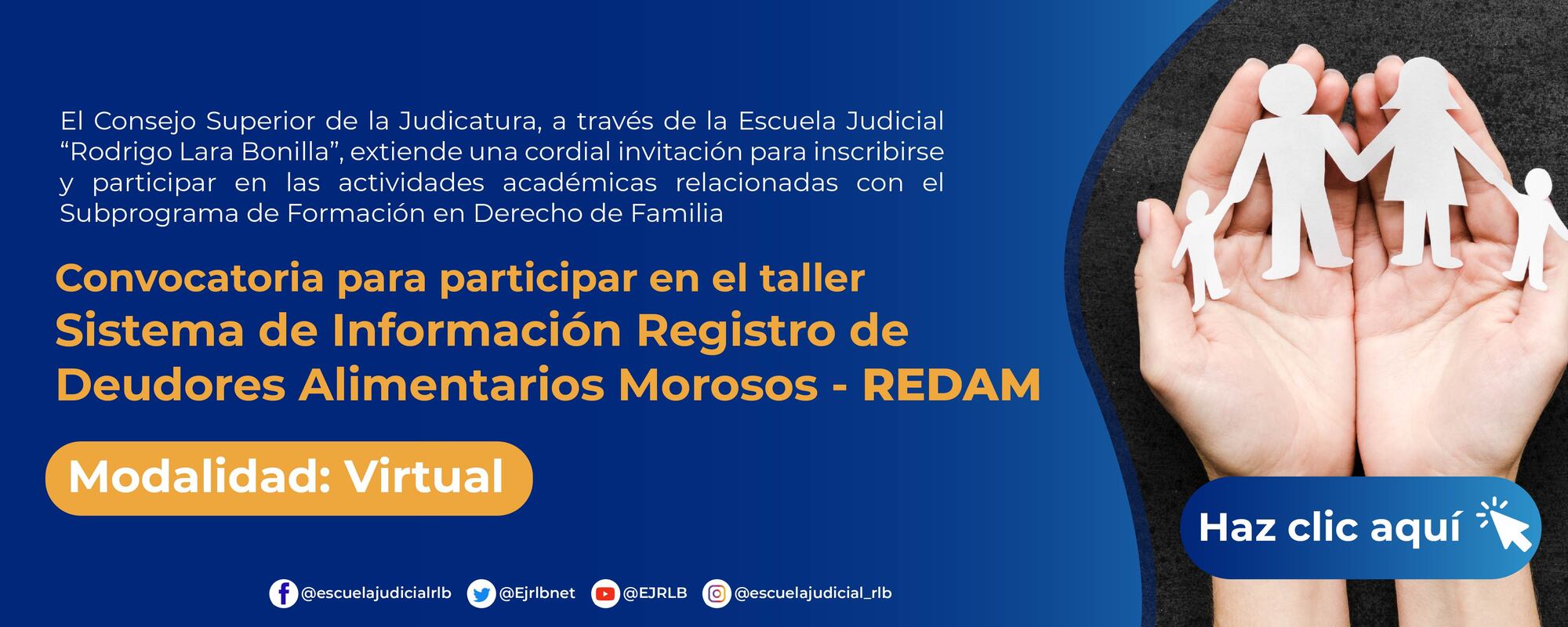 TALLER "SISTEMA DE INFORMACIÓN REGISTRO DE DEUDORES ALIMENTARIOS MOROSOS - REDAM”