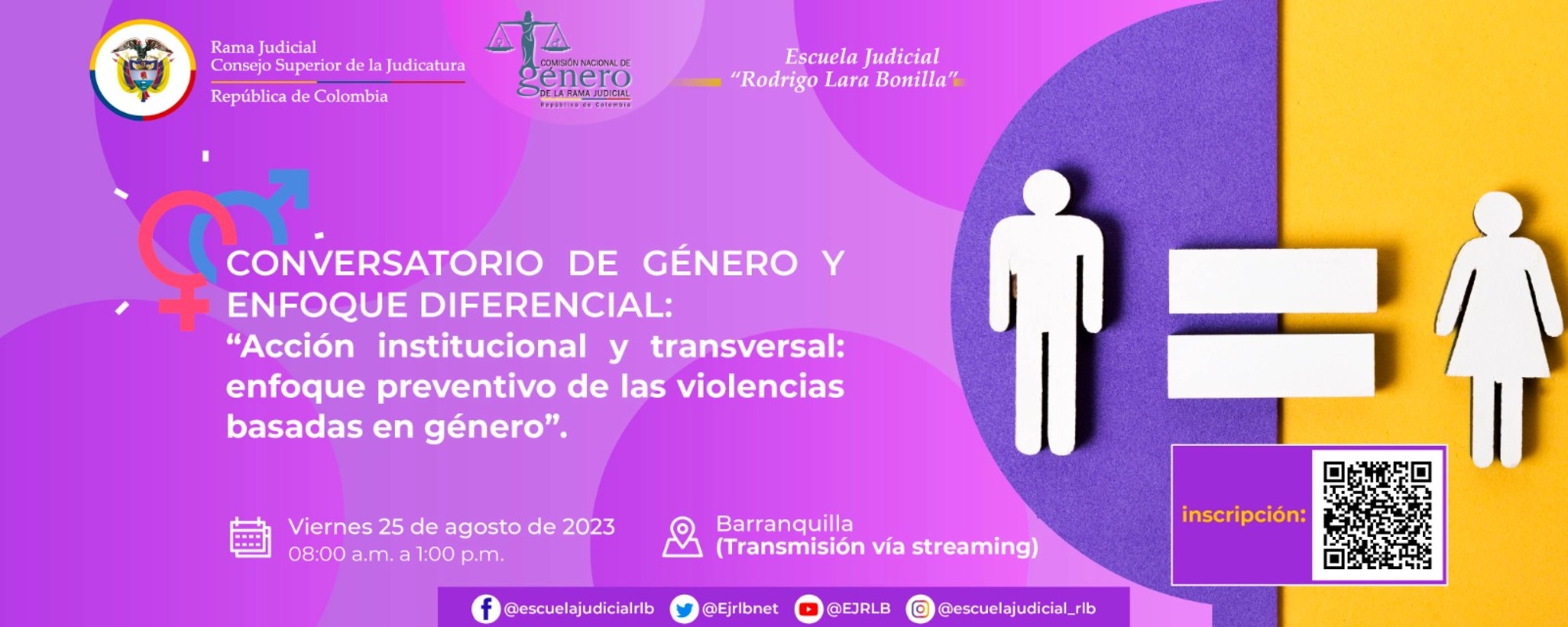 CONVERSATORIO REGIONAL DE GÉNERO Y ENFOQUE DIFERENCIAL TRANSMISIÓN VÍA STREAMING: 
