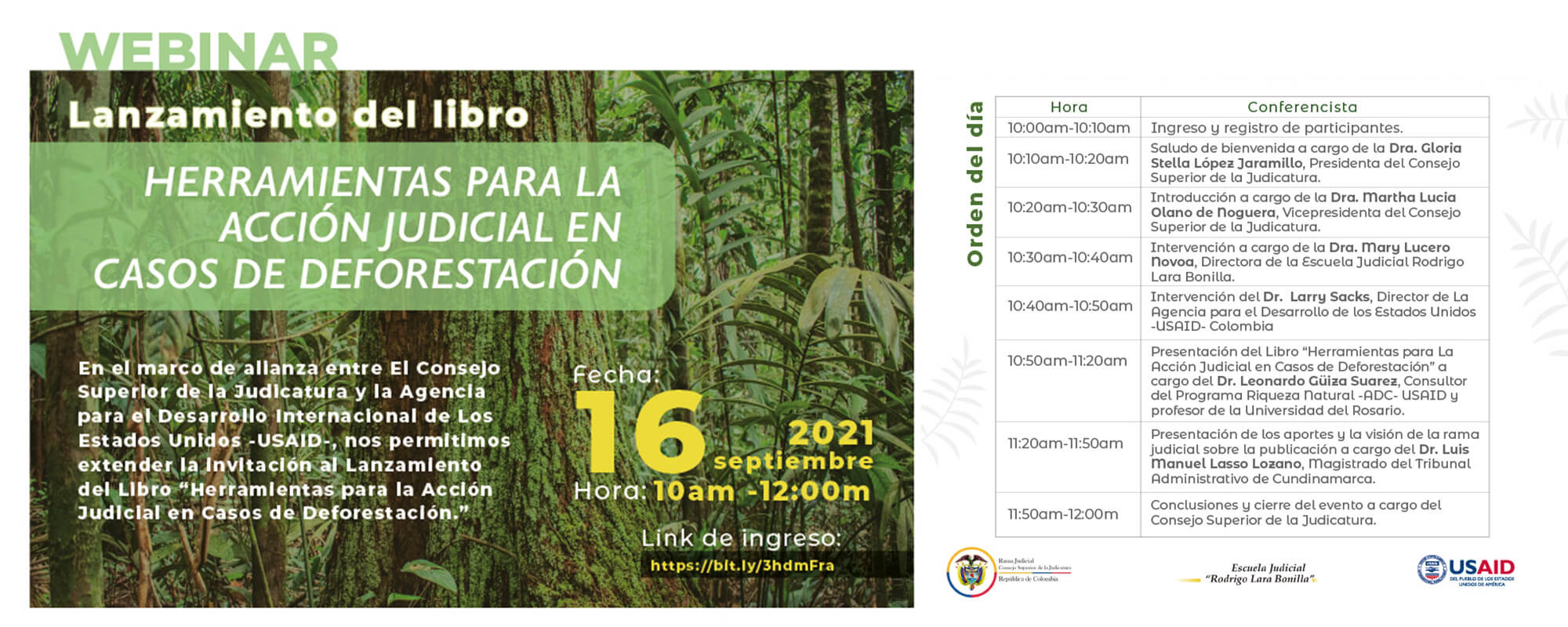 LANZAMIENTO DEL LIBRO “HERRAMIENTAS PARA LA ACCIÓN JUDICIAL EN CASOS DE DEFORESTACIÓN”