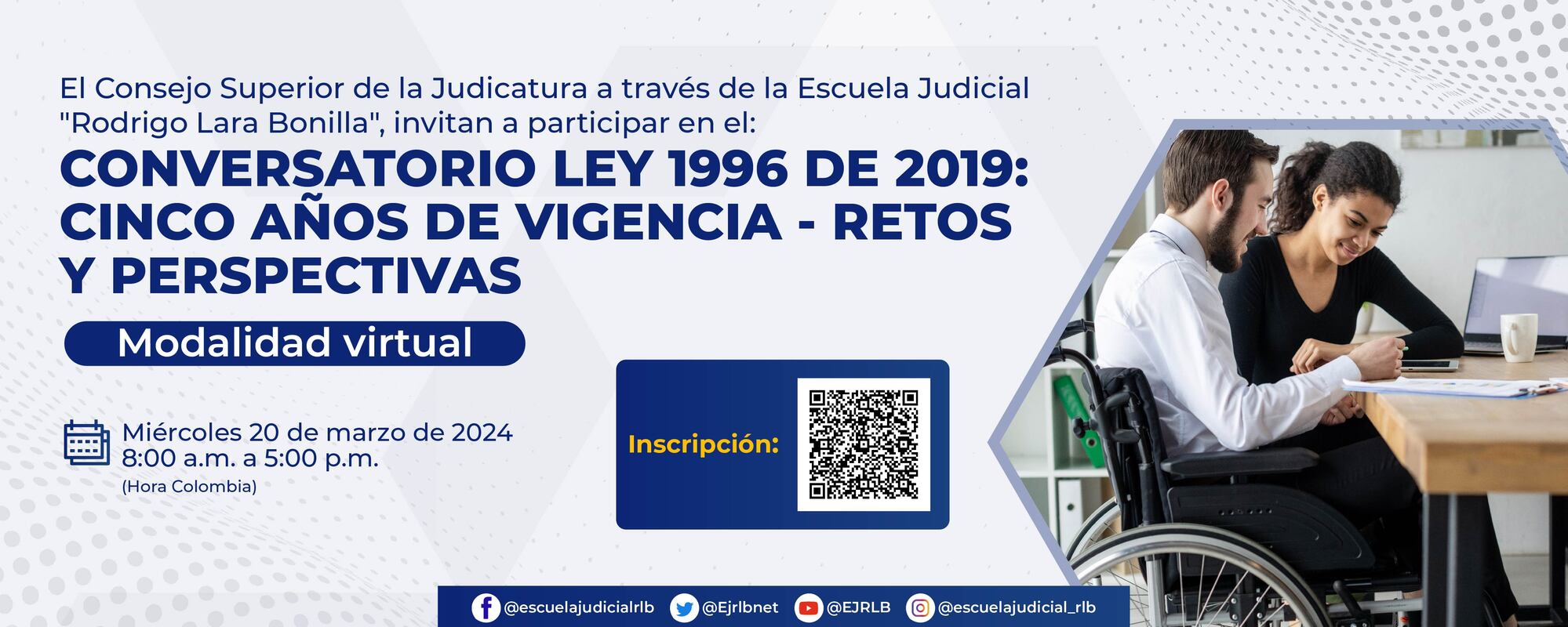 CONVERSATORIO LEY 1996 DE 2019: CINCO AÑOS DE VIGENCIA - RETOS Y PERSPECTIVAS