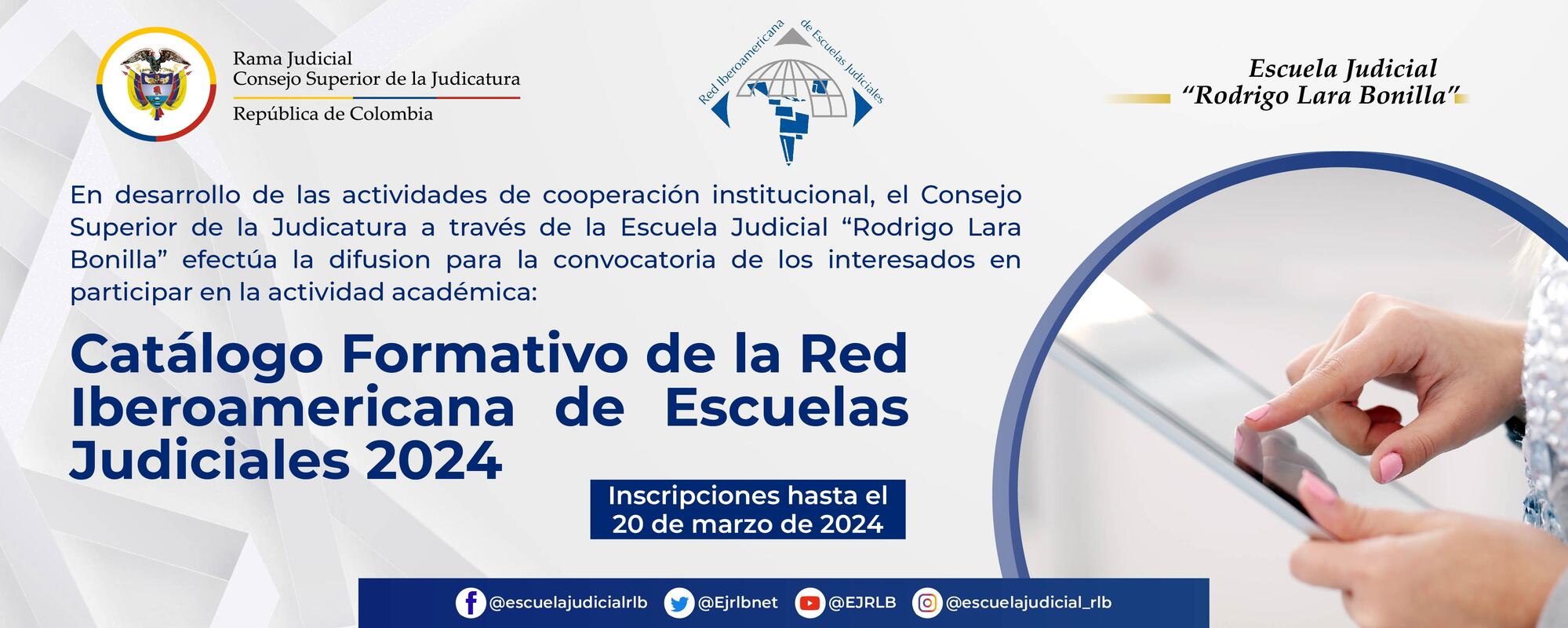 CATÁLOGO FORMATIVO DE LA RED IBEROAMERICANA DE ESCUELAS JUDICIALES 2024 