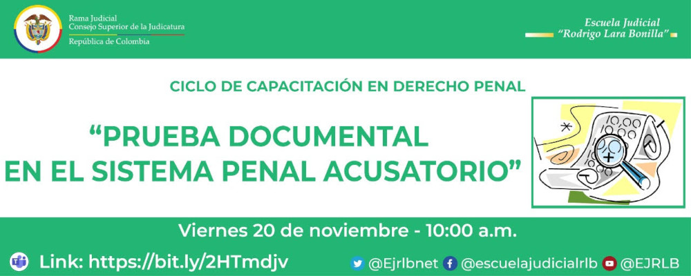 II CICLO DE CAPACITACIONES EN DERECHO PENAL  6ª VIDEOCONFERENCIA  “PRUEBA DOCUMENTAL EN EL SISTEMA PENAL ACUSATORIO”