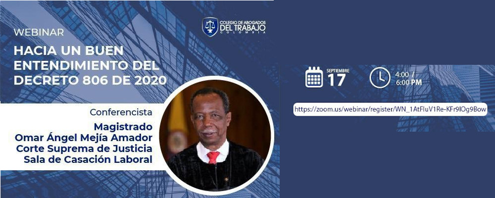WEBINAR    HACIA UN BUEN ENTENDIMIENTO DEL DECRETO 806 DE 2020
