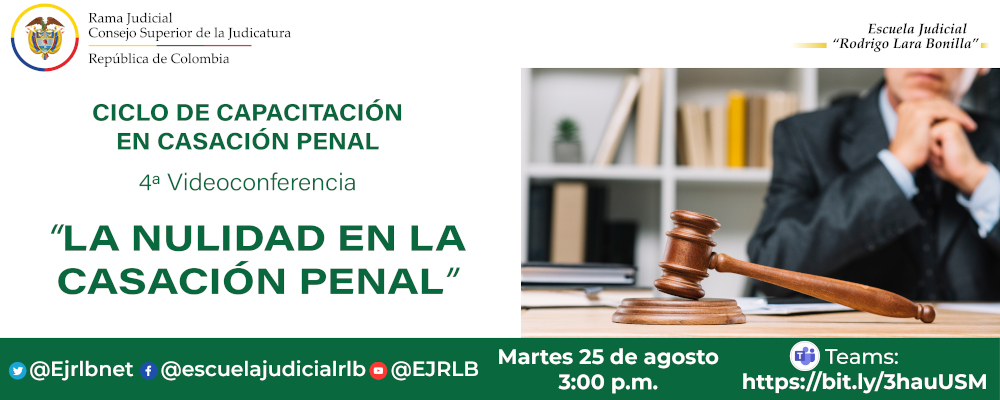 CICLO DE CAPACITACIONES EN CASACIÓN PENAL  4ª VIDEOCONFERENCIA  “NULIDAD”