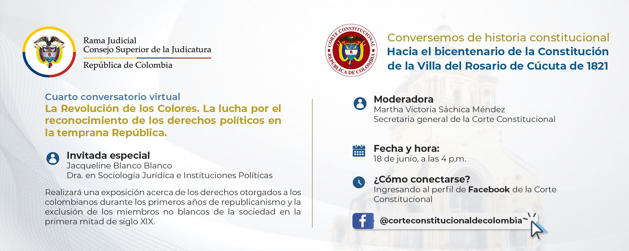 4ª Conferencia Virtual: “La Revolución de los Colores. La lucha por el reconocimiento de los derechos políticos en la temprana República”.