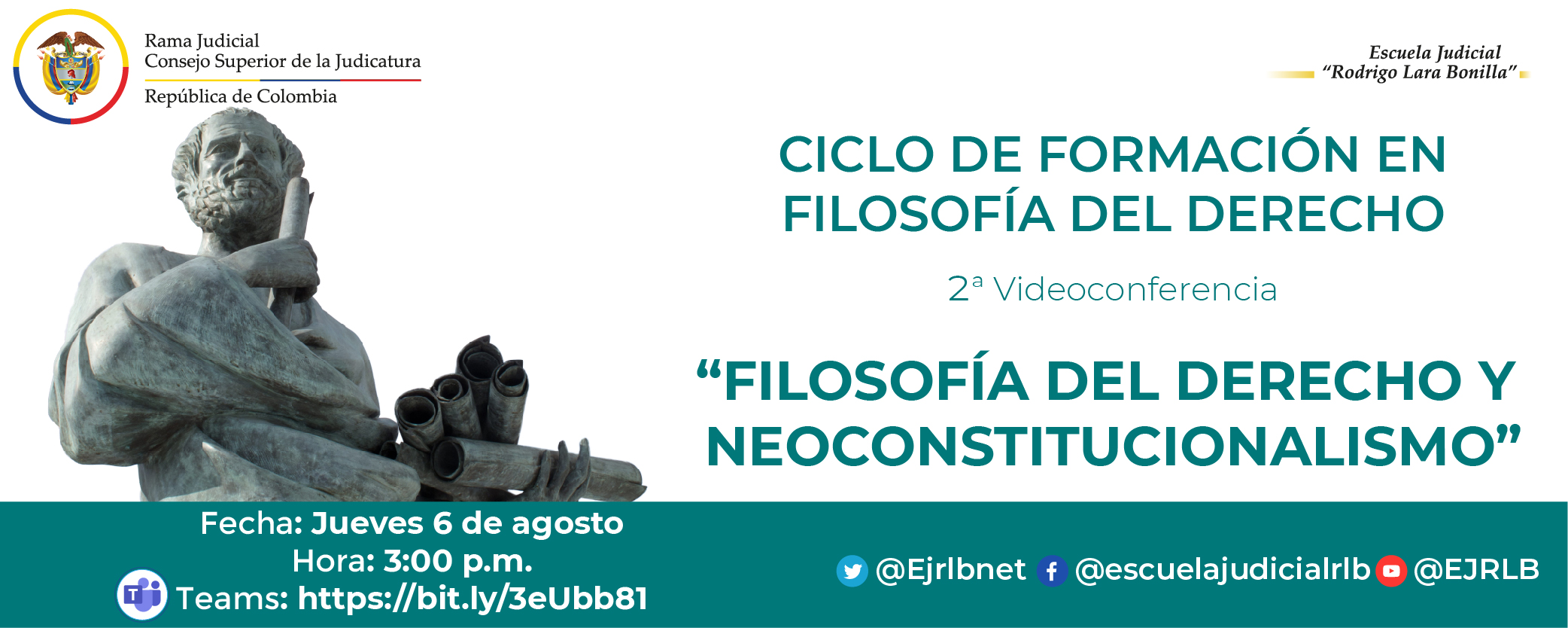 CICLO DE CAPACITACIONES EN FILOSOFÍA DEL DERECHO   2ª VIDEOCONFERENCIA  "FILOSOFÍA DEL DERECHO Y NEOCONSTITUCIONALISMO”