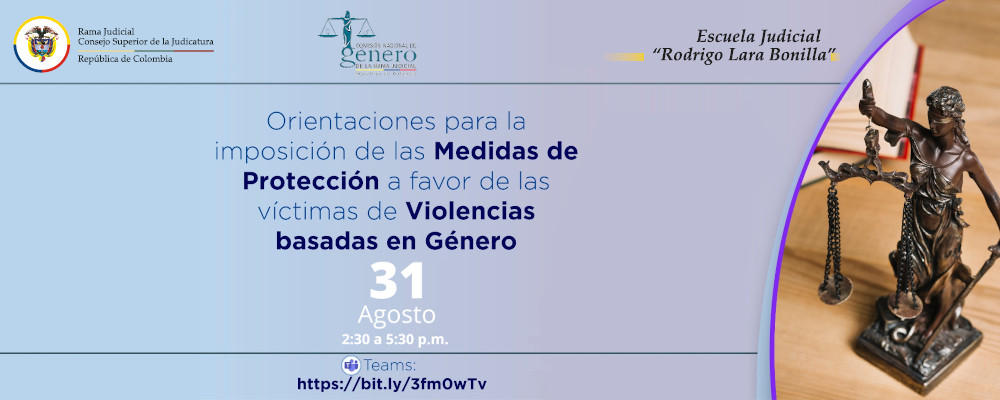 ACTIVIDAD ONLINE:  ORIENTACIONES PARA LA IMPOSICIÓN DE LAS MEDIDAS DE PROTECCIÓN A FAVOR DE LAS VÍCTIMAS DE VIOLENCIAS DE GENERO