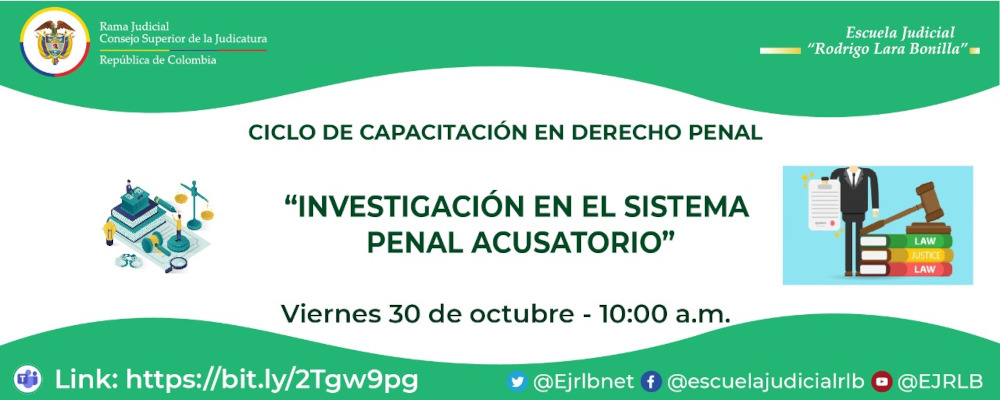 II CICLO DE CAPACITACIONES EN DERECHO PENAL  4ª VIDEOCONFERENCIA   “LA INVESTIGACIÓN EN EL SISTEMA PENAL ACUSATORIO”