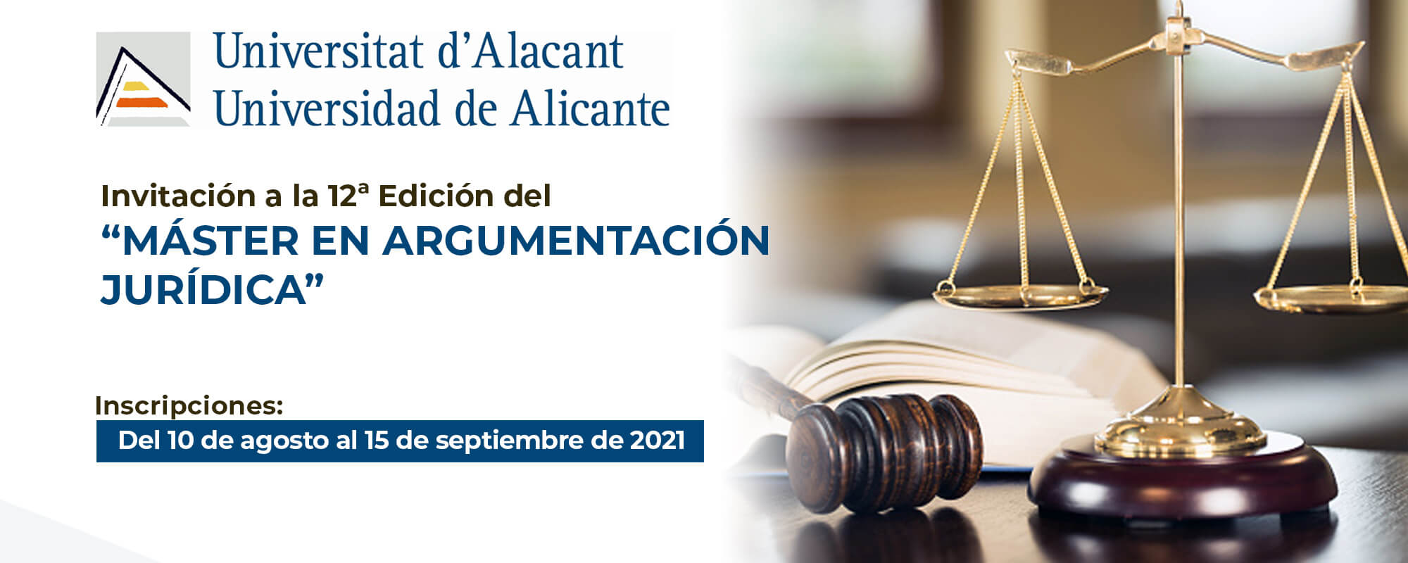 “MÁSTER EN ARGUMENTACIÓN JURÍDICA” 12ª Edición