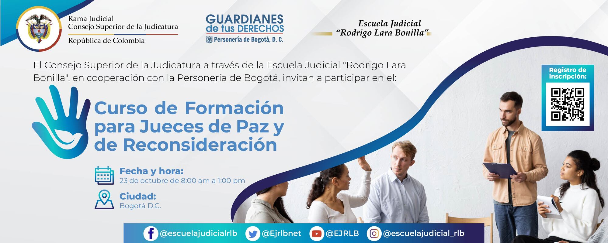 CURSO DE FORMACION PARA JUECES DE PAZ Y DE RECONSIDERACION EN COOPERACION CON LA PERSONERIA DE BOGOTÁ