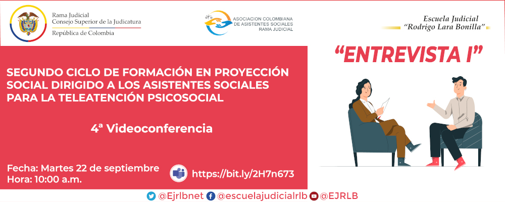 SEGUNDO CICLO DE FORMACIÓN EN PROYECCIÓN SOCIAL DIRIGIDO A LOS ASISTENTES SOCIALES   1ª VIDEOCONFERENCIA   "FUNDAMENTOS DE LA INTERVENCIÓN PSICOSOCIAL EN EL CAMPO SOCIO-JURÍDICO”