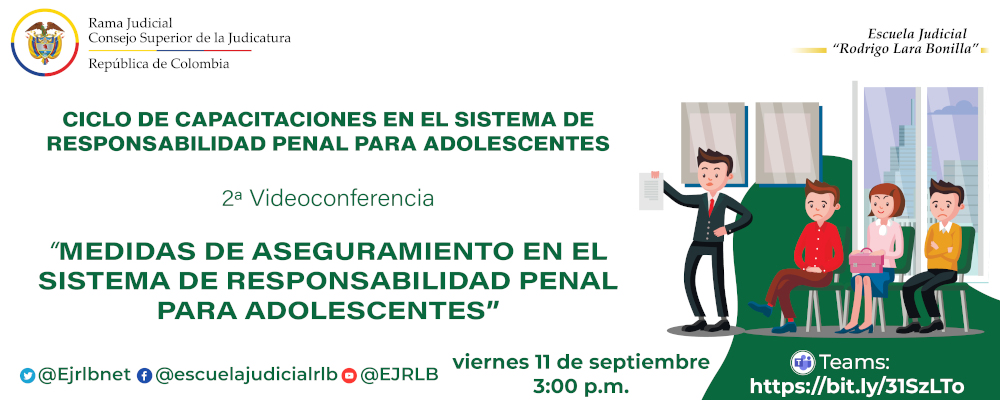 CICLO DE CAPACITACIONES EN SISTEMA DE RESPONSABILIDAD PENAL PARA ADOLESCENTES  2ª VIDEOCONFERENCIA   “MEDIDAS DE ASEGURAMIENTO EN EL SISTEMA DE RESPONSABILIDAD PENAL PARA ADOLESCENTES”