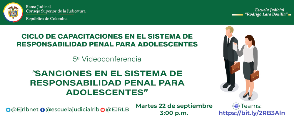 CICLO DE CAPACITACIONES EN SISTEMA DE RESPONSABILIDAD PENAL PARA ADOLESCENTES  5ª VIDEOCONFERENCIA   “SANCIONES EN EL SISTEMA DE RESPONSABILIDAD PENAL PARA ADOLESCENTES”