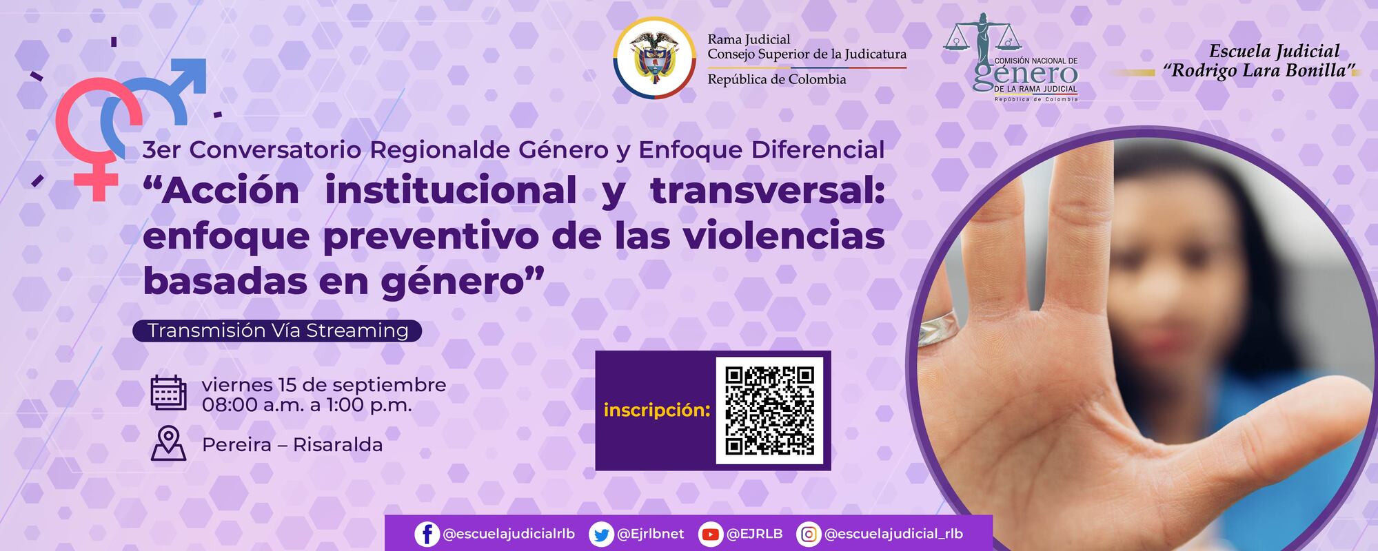 3er CONVERSATORIO REGIONAL DE GÉNERO Y ENFOQUE DIFERENCIAL TRANSMISIÓN VÍA STREAMING: