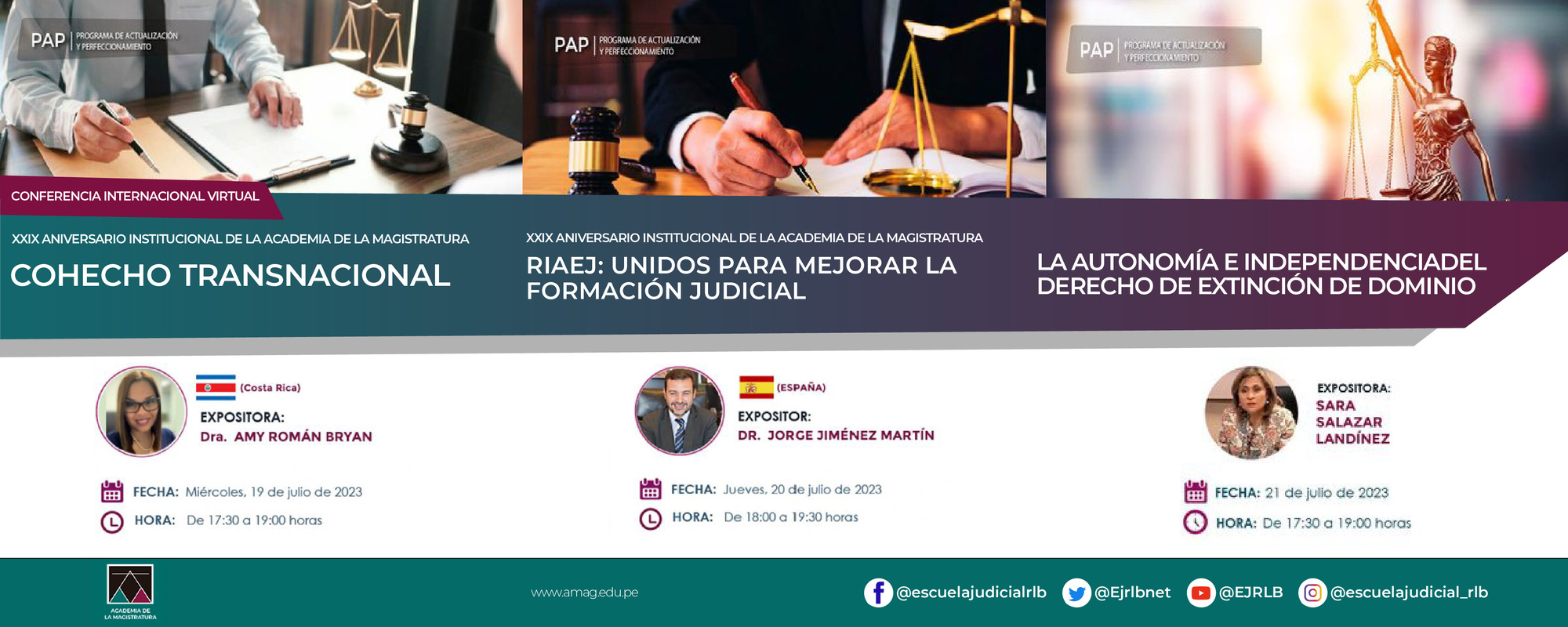 Conferencias internacionales que oferta y organiza la Academia de la Magistratura del Perú (AMAG)