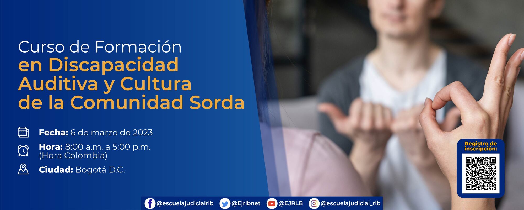 CURSO DE FORMACIÓN EN DISCAPACIDAD AUDITIVA Y CULTURA DE LA COMUNIDAD SORDA